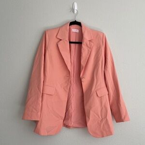 Pink Lily Peach Blazer Jacket